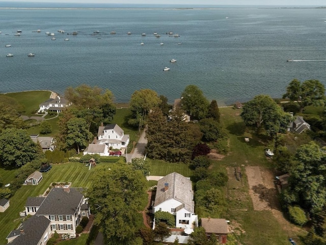 11 Water St, Duxbury, MA 02332 - aerial overview of property's location with a large body of water and nearby suburban area