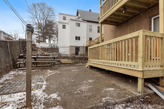 14 Hancock St, Worcester, MA 01610 - exterior space featuring a wooden deck