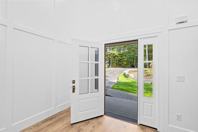 interior space featuring light wood-type flooring