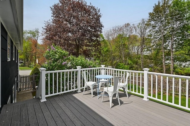 view of wooden terrace