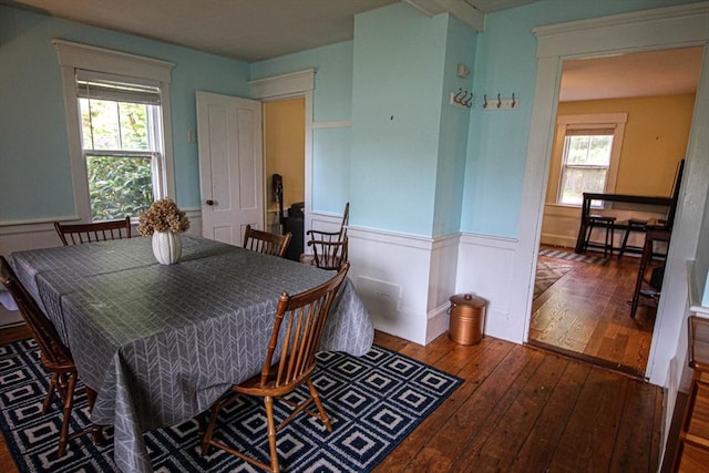 301 Main St, Dennis, MA 02639 - dining room featuring wood-type flooring and a wainscoted wall