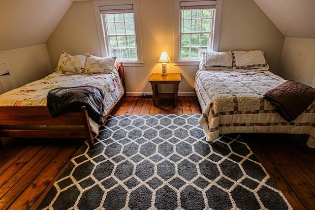 301 Main St, Dennis, MA 02639 - bedroom with hardwood / wood-style floors and vaulted ceiling