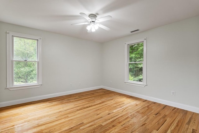 453 Forest St, North Andover, MA 01845 - unfurnished room featuring healthy amount of natural light, light wood-type flooring, and ceiling fan