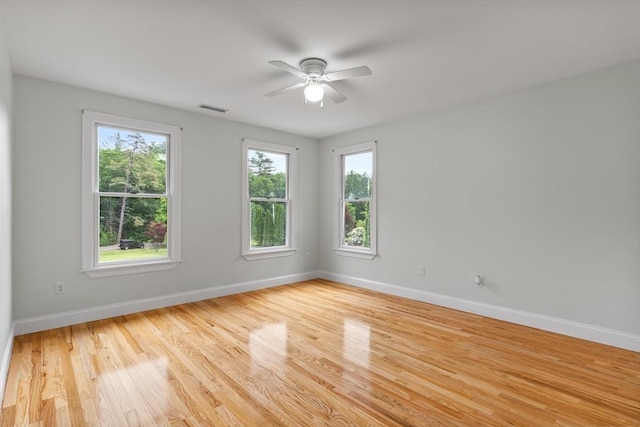 453 Forest St, North Andover, MA 01845 - spare room featuring a ceiling fan, healthy amount of natural light, and light wood-type flooring