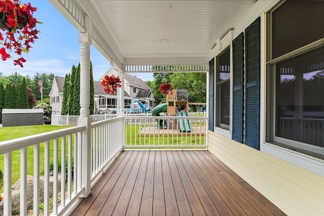 453 Forest St, North Andover, MA 01845 - wooden porch with a yard
