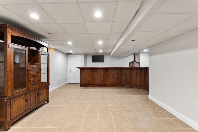 453 Forest St, North Andover, MA 01845 - bar area featuring baseboards and recessed lighting