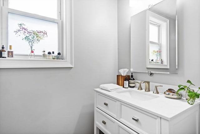 bathroom with vanity