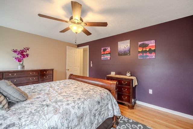 36 Westford Rd, Ayer, MA 01432 - bedroom featuring light wood-type flooring, baseboards, and a ceiling fan