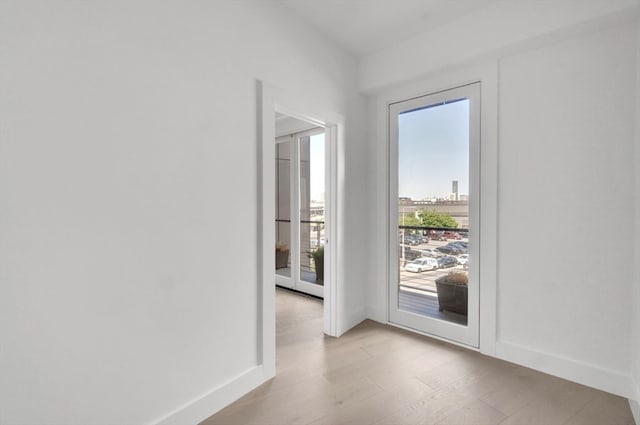 interior space featuring plenty of natural light and light wood-type flooring