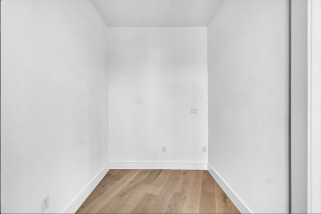 empty room featuring light hardwood / wood-style floors