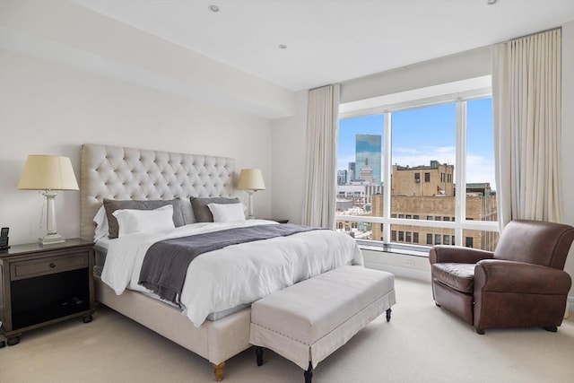 view of carpeted bedroom