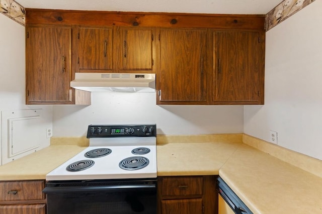 kitchen featuring electric range