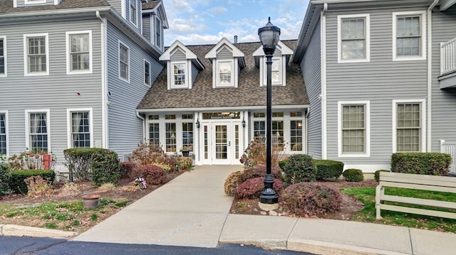 view of front of property with french doors