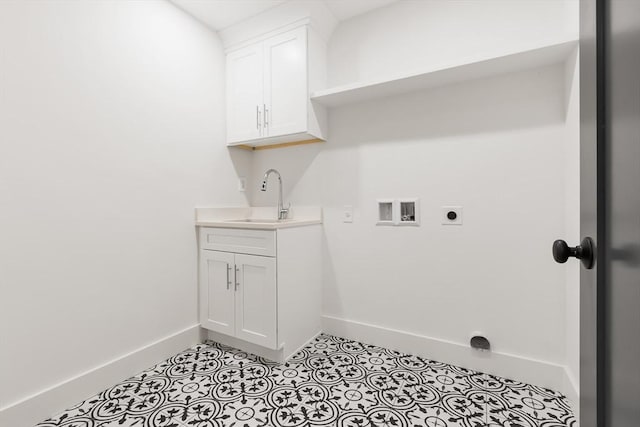 7 Bennett St, Natick, MA 01760 - laundry room with electric dryer hookup, washer hookup, cabinet space, and light tile patterned floors