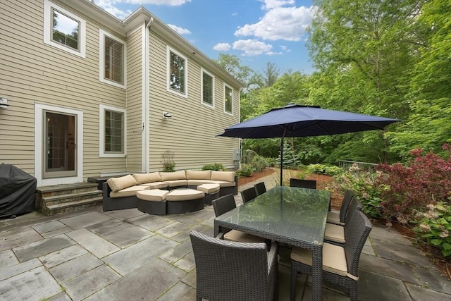 5 Copperbeech Cir, Westborough, MA 01581 - view of patio featuring an outdoor living space, area for grilling, and entry steps