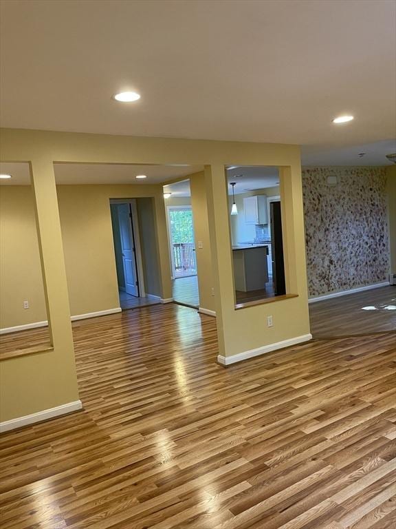 24A Outlook Dr Unit A, Worcester, MA 01602 - unfurnished living room with wood finished floors and recessed lighting