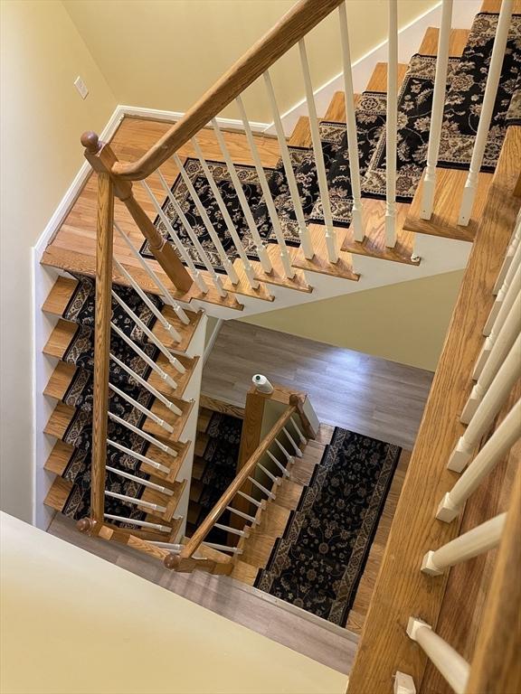 24A Outlook Dr Unit A, Worcester, MA 01602 - staircase featuring wood finished floors