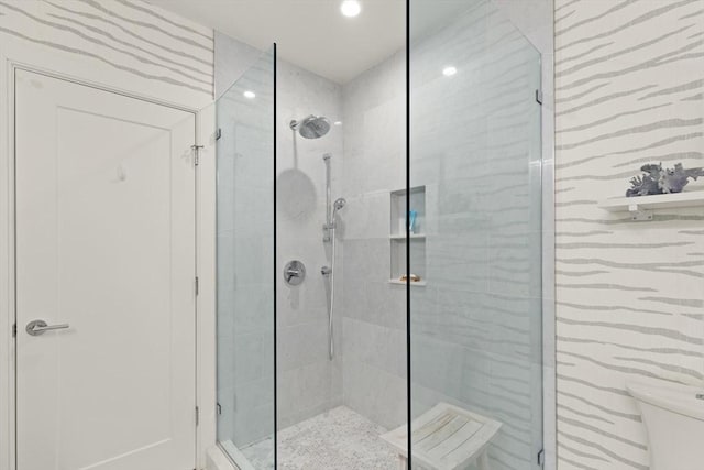 16 Primrose Ln Unit 16, Ipswich, MA 01938 - bathroom with a shower stall and recessed lighting