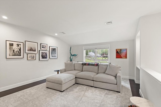 16 Primrose Ln Unit 16, Ipswich, MA 01938 - living room with wood finished floors, recessed lighting, and lofted ceiling