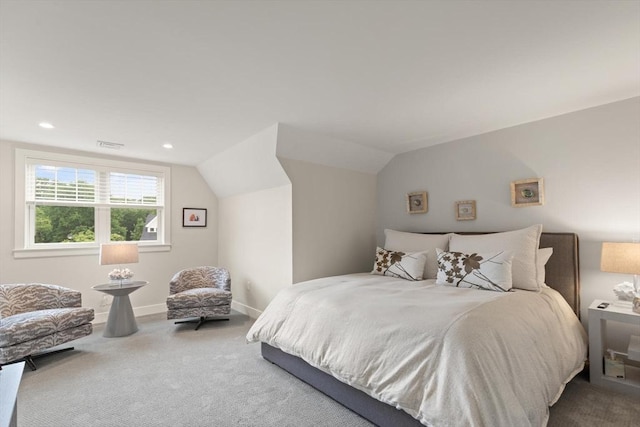 16 Primrose Ln Unit 16, Ipswich, MA 01938 - bedroom featuring carpet flooring, lofted ceiling, and recessed lighting