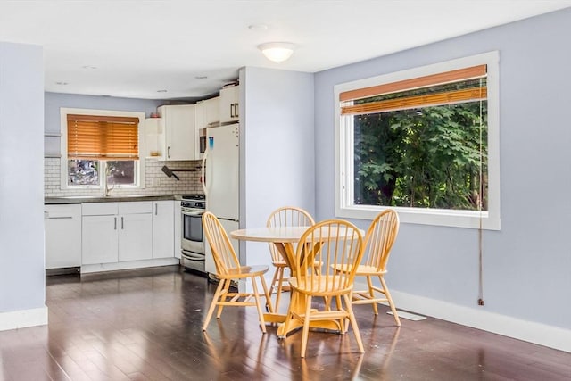 19 Doane Unit 1, Lowell, MA 01851 - dining area with baseboards and dark wood-style flooring