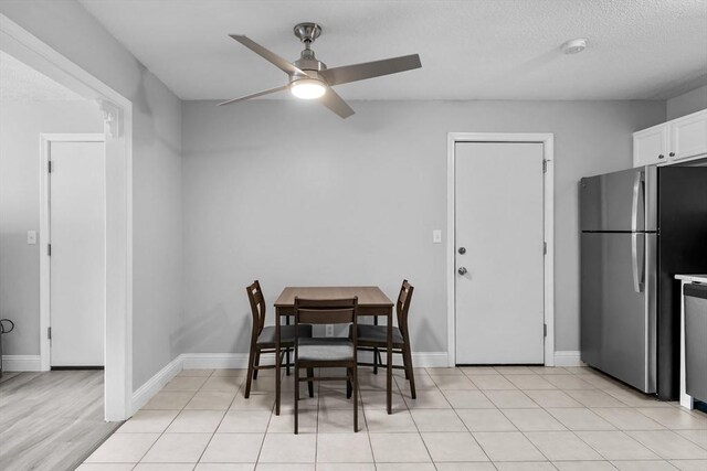 239 Glasgow St Unit 12, Fall River, MA 02721 - dining space with ceiling fan and a textured ceiling