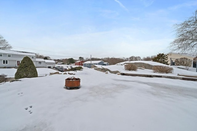 view of snowy yard