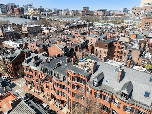 101 Pinckney St, Boston, MA 02114 - drone / aerial view featuring a city view and a water view