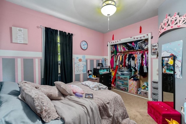 404-406 Franklin St, Springfield, MA 01104 - bedroom with carpet, a closet, and a ceiling fan