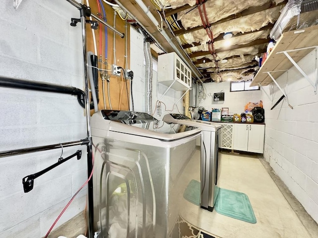 laundry room featuring washing machine and dryer