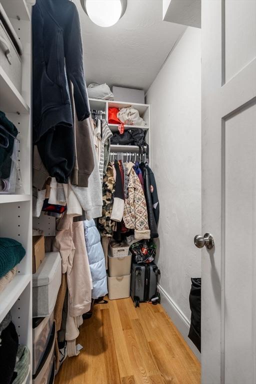 293 D St Unit 2, Boston, MA 02127 - walk in closet featuring wood finished floors