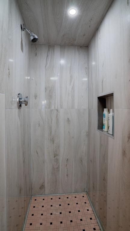 bathroom featuring walk in shower