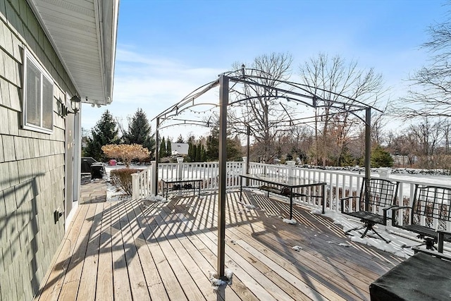 view of wooden terrace