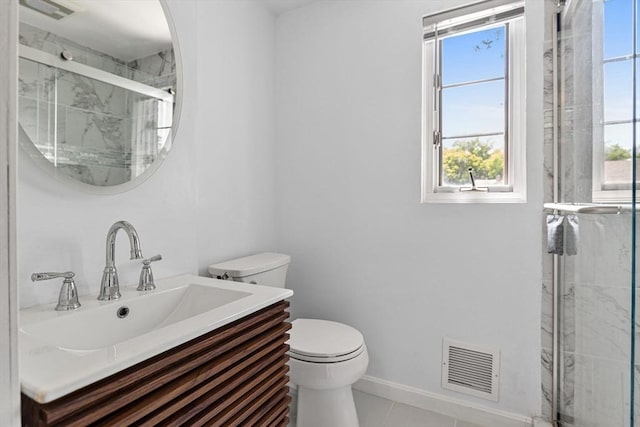 358 Lexington St Unit 358, Watertown, MA 02472 - full bathroom featuring a marble finish shower, vanity, and tile patterned floors