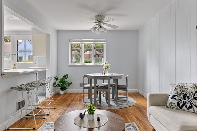 358 Lexington St Unit 358, Watertown, MA 02472 - living area with healthy amount of natural light, a ceiling fan, and light wood-type flooring