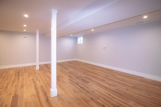 533 Woods Hole Rd Unit B102, Falmouth, MA 02543 - basement with light hardwood / wood-style flooring