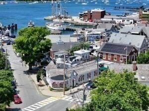 533 Woods Hole Rd Unit B102, Falmouth, MA 02543 - bird's eye view featuring a water view