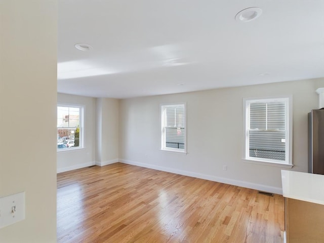 empty room featuring light hardwood / wood-style flooring