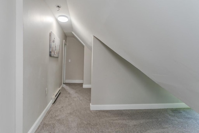 33-35 Claremont St, Springfield, MA 01108 - additional living space featuring carpet floors, baseboard heating, lofted ceiling, and baseboards