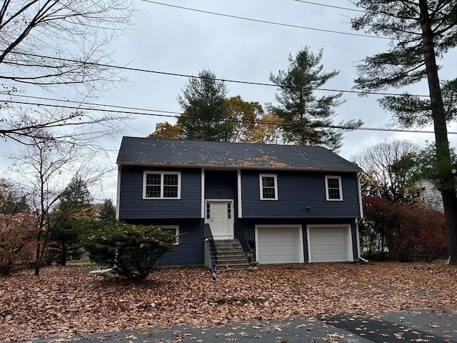 view of front of home featuring a garage