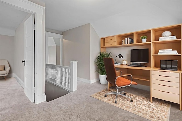 50 Switzer Ave, Springfield, MA 01109 - office space featuring carpet floors, built in desk, and lofted ceiling