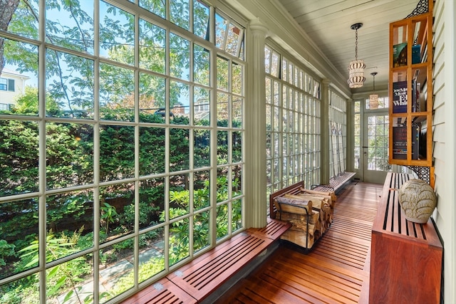 view of sunroom / solarium