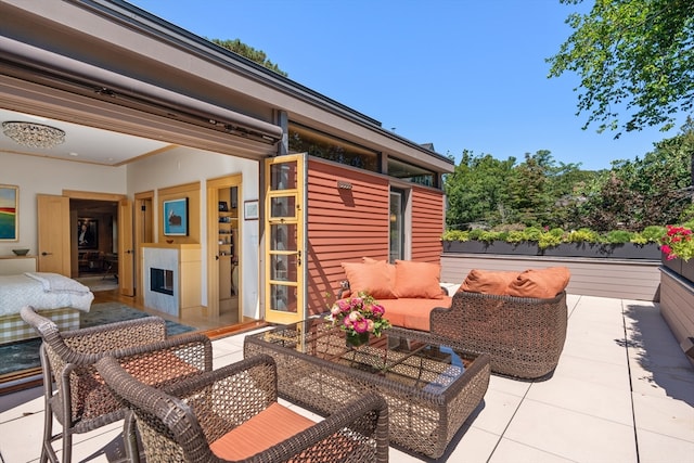 view of patio / terrace featuring an outdoor living space