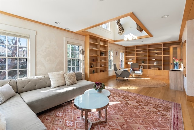 living room featuring hardwood / wood-style floors