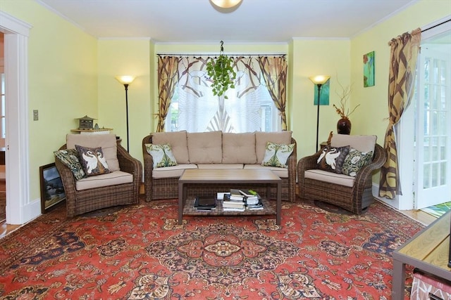 27 Ocean Ave Unit 1, Salem, MA 01970 - living area with healthy amount of natural light, crown molding, and wood finished floors