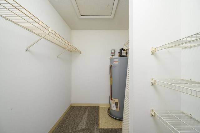 interior space with water heater