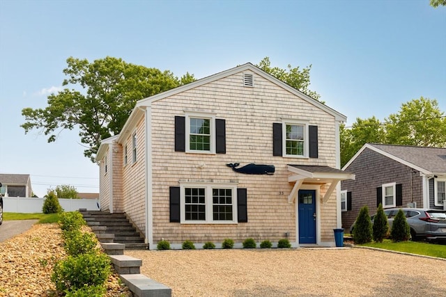 33 Dexter Ave, Sandwich, MA 02563 - view of front facade featuring stairway