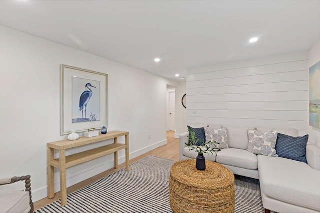 33 Dexter Ave, Sandwich, MA 02563 - living area featuring baseboards, recessed lighting, and light wood-style flooring