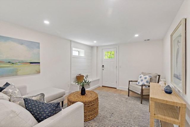 33 Dexter Ave, Sandwich, MA 02563 - living room featuring light wood-style floors and recessed lighting