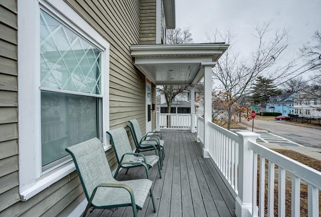 wooden deck with a porch